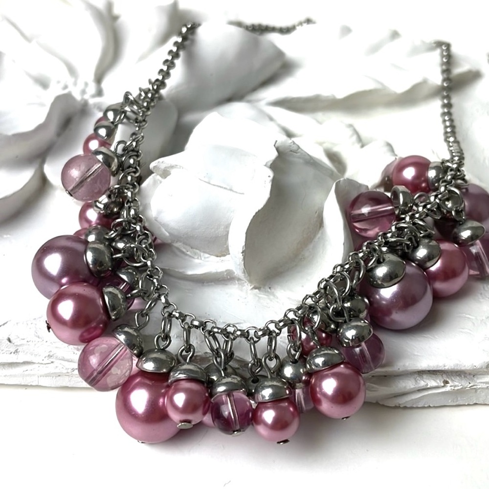 Pink Bobble Y2K Necklace